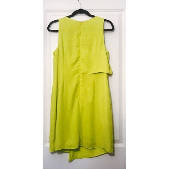 Misses’ Lime Green Multi-Layer Sheath Dress - Picture 2 of 2